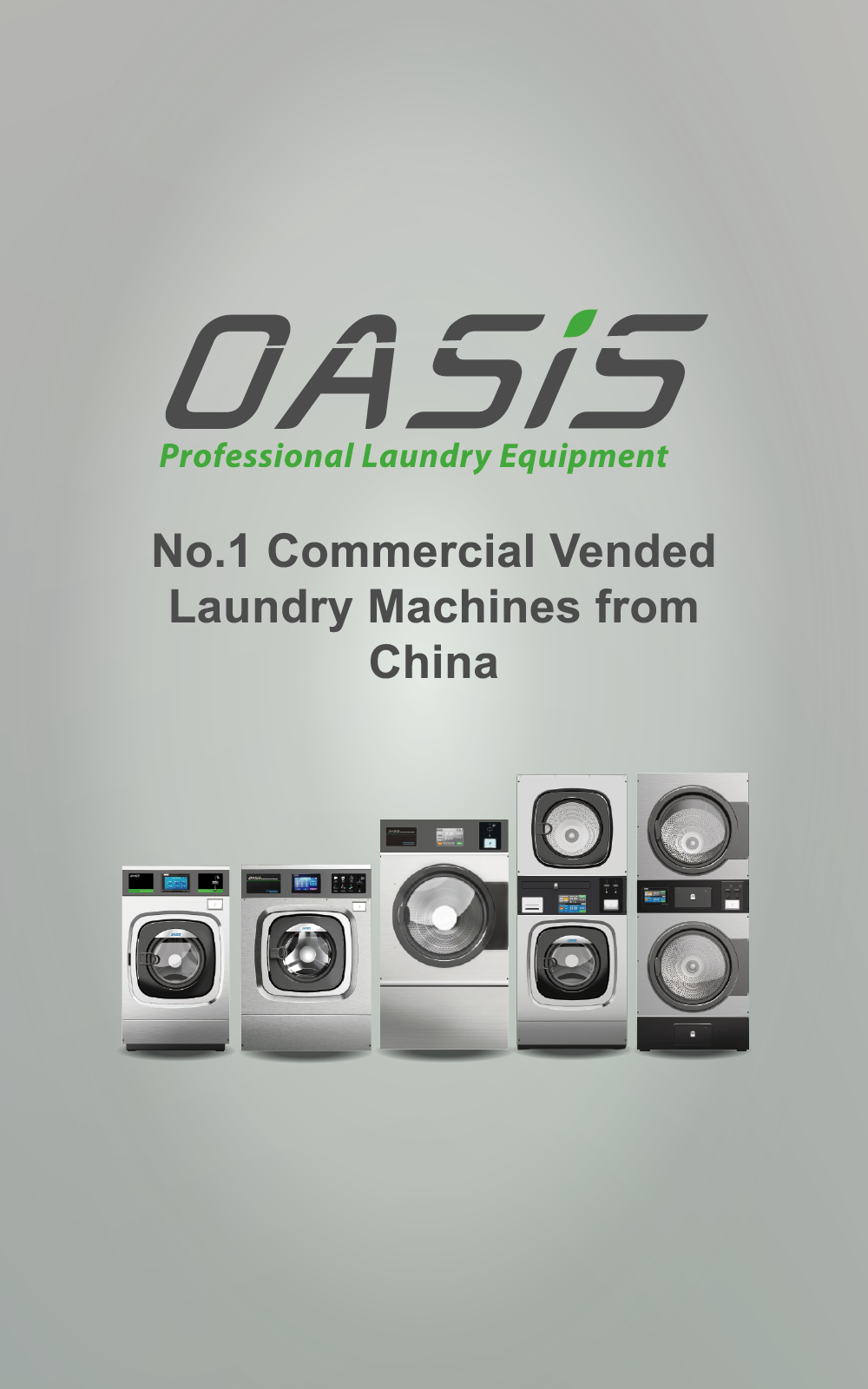 Oasis vended laundry machines banner for mobile view.