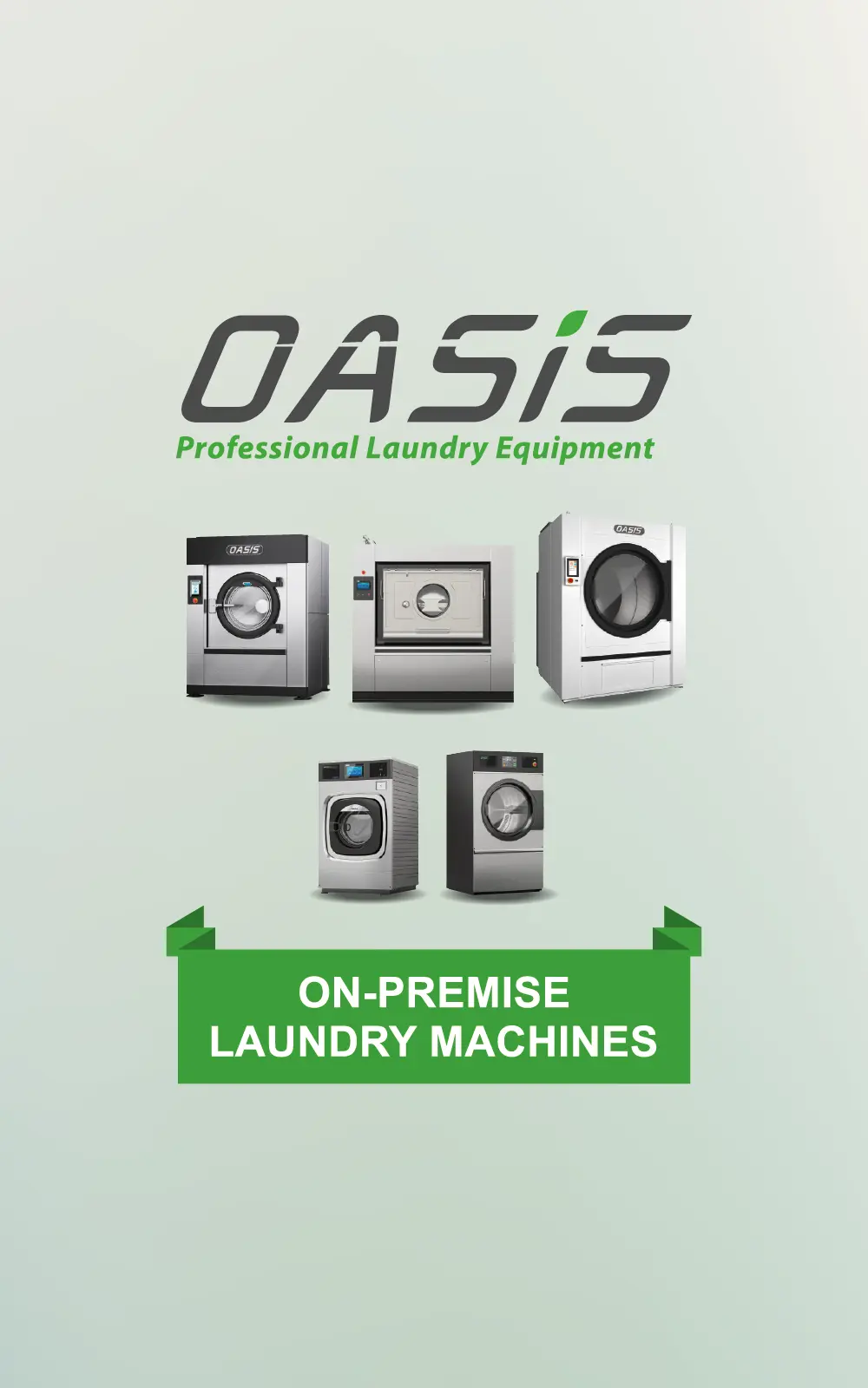 Oasis on-premise laundry machines banner for mobile view.