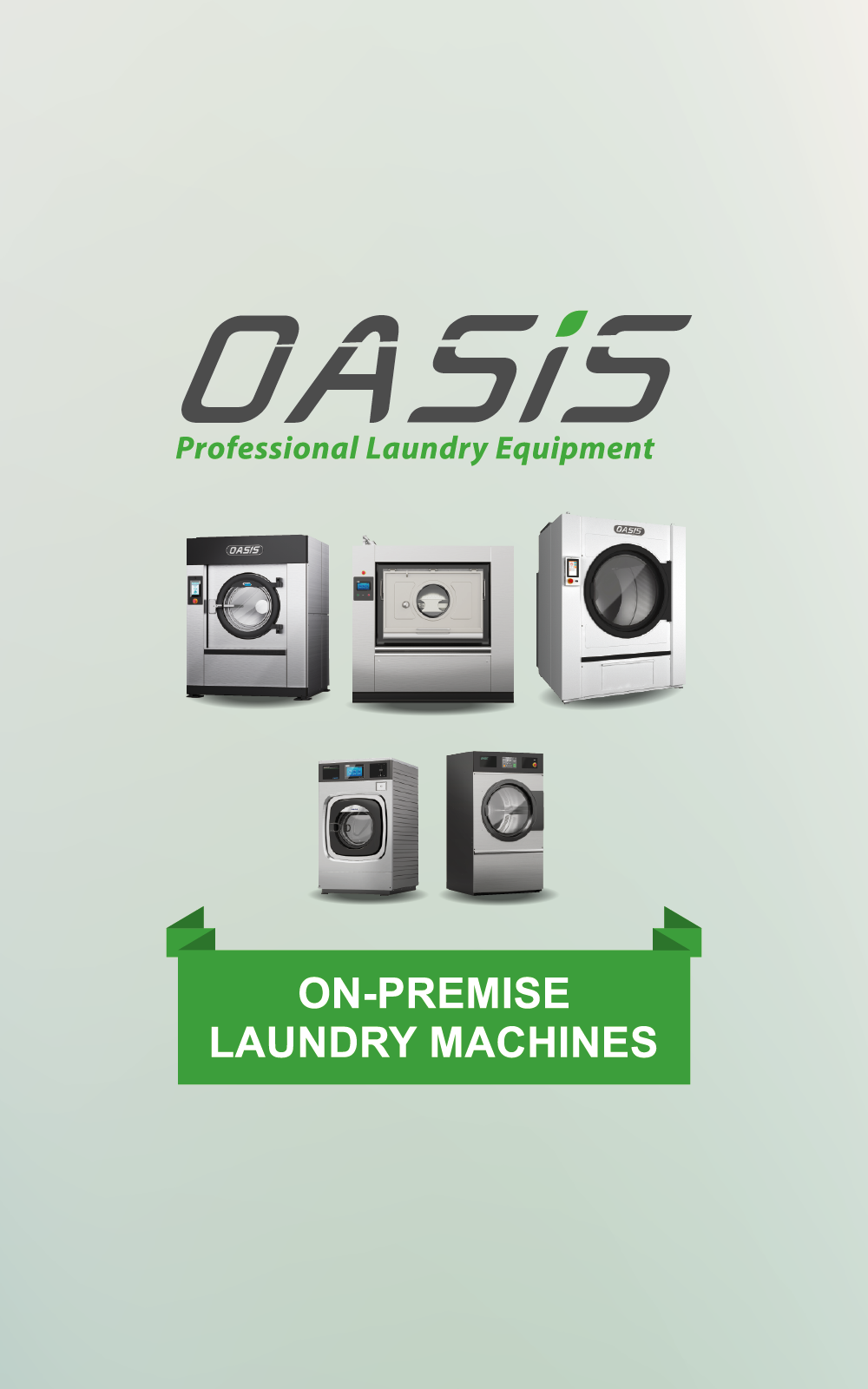 Oasis on-premise laundry machines banner for mobile view.