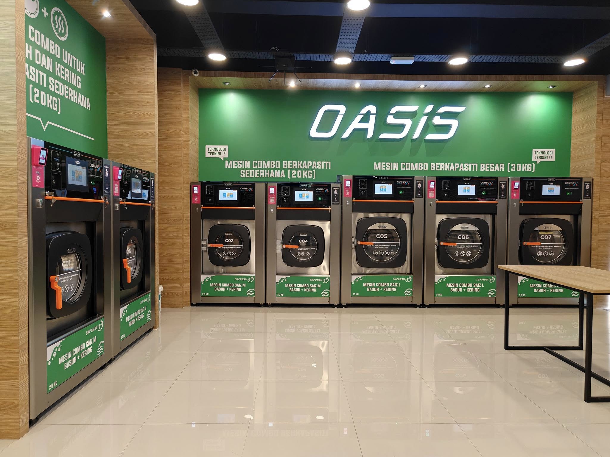 Oasis Wash & Dry Taman Enstek showroom outlet.