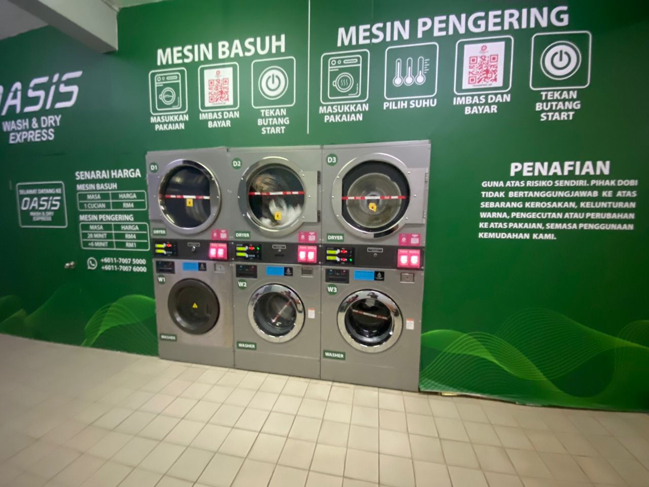 University laundromat at Hospital Universiti Kebangsaan Malaysia – KTDI 1.