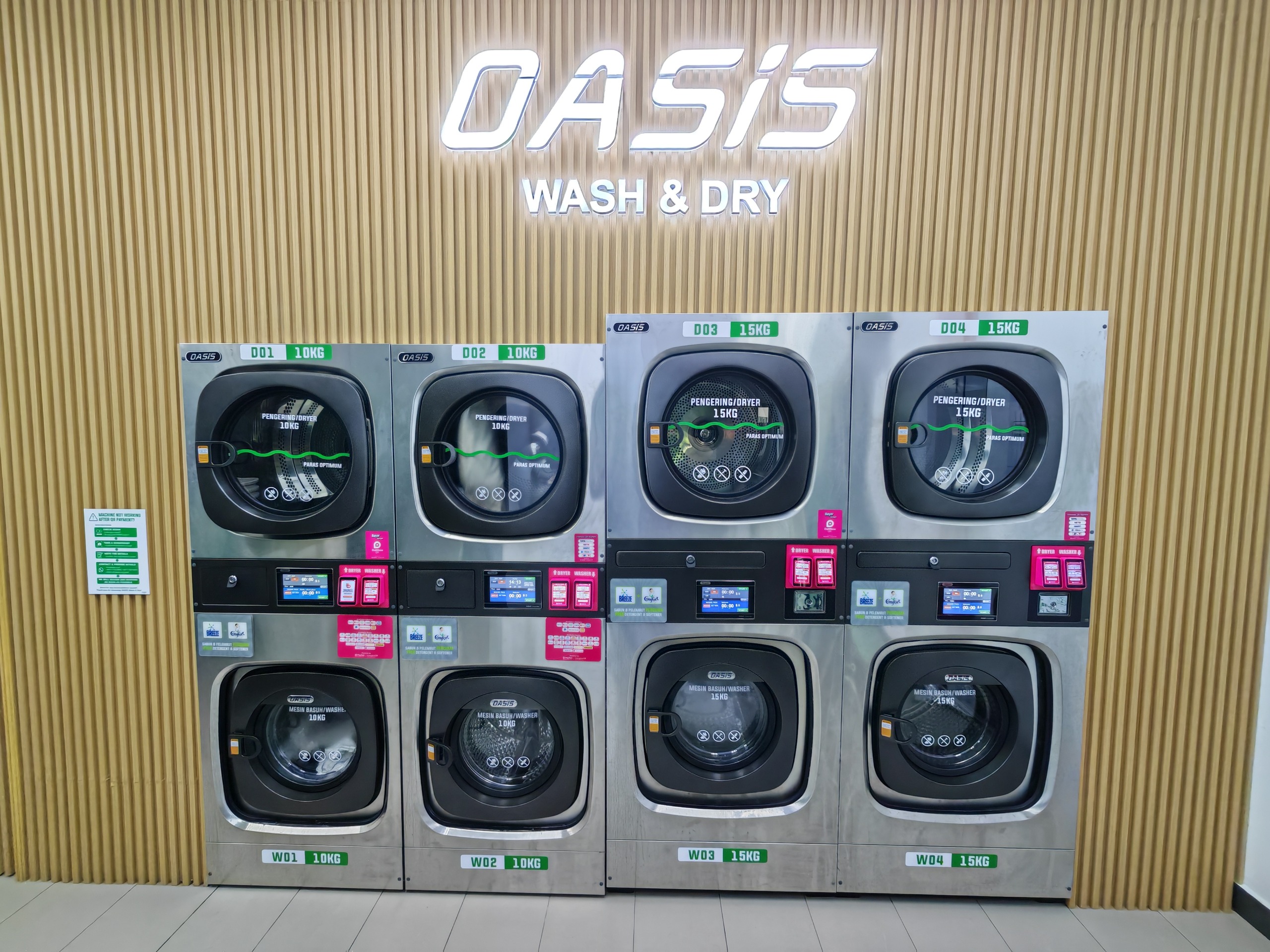 University laundromat at University of Nottingham Malaysia – Radius Building.