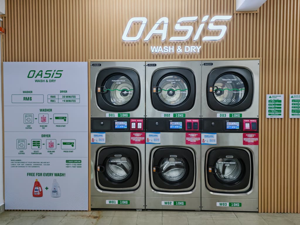 University laundromat at UCSI University.