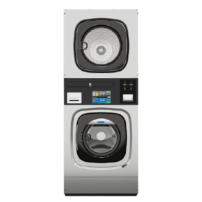 Oasis softmount stacked washer-dryer laundry machine.